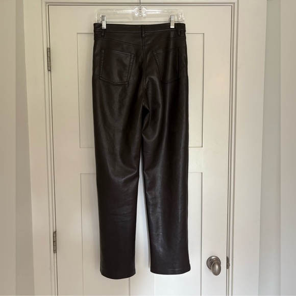 Wilfred the Melina Pant High-Waisted Vegan Leather Pants Rich Mocha Brown Size 2 - Picture 5 of 7